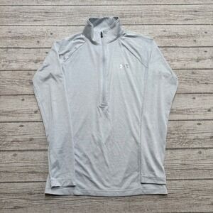 Under Armour Sweater Men's XS Gray HeatGear Loose Long Sleeve Half Zip Pullover